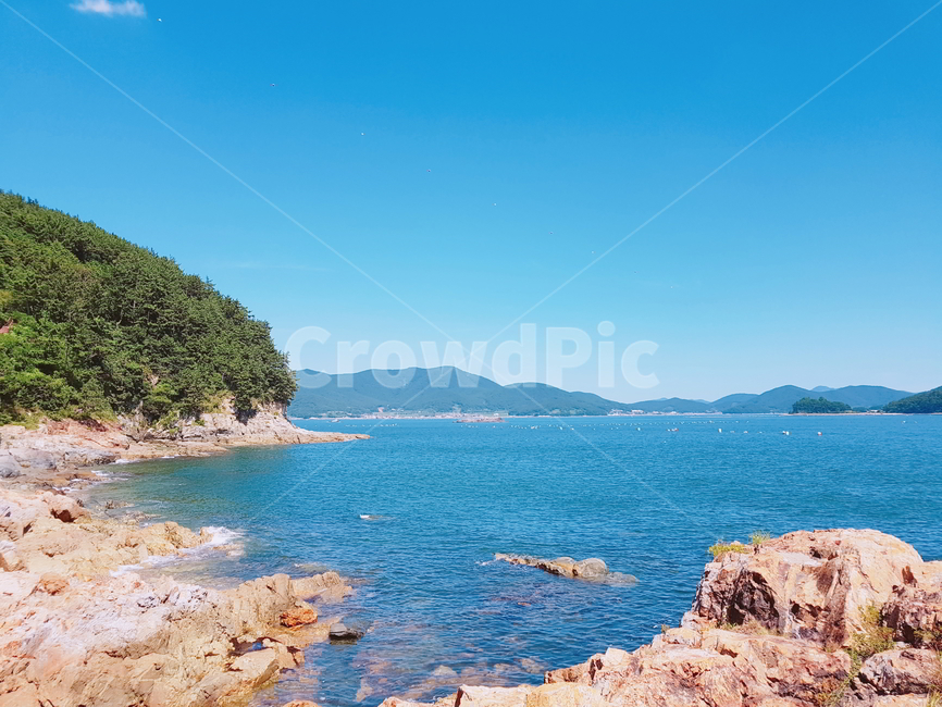 부산,바다,산,풍경,하늘
