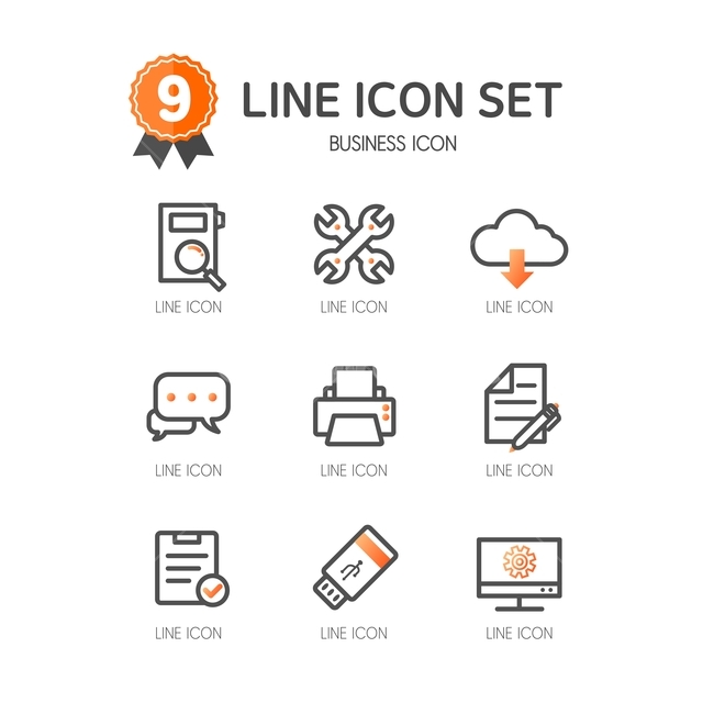 Line icon,file,spanner,business,upload,printer,icon,Pictogram,Simple icon
