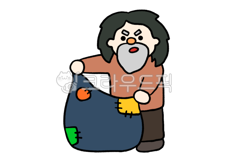 Once upon a time,A long ago,Grandpa in trouble,Fairytale,painting,Mangtae Grandfather,traditional stories,cowardice,grandfather,scary,Mangtae