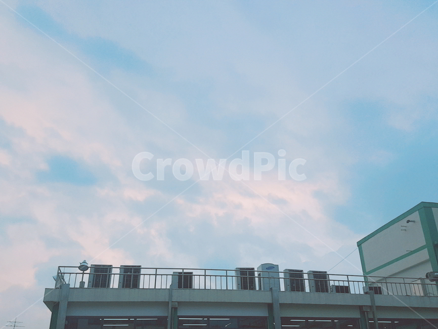 구름,비온뒤하늘,학교,학교옥상,sky,cloud,school