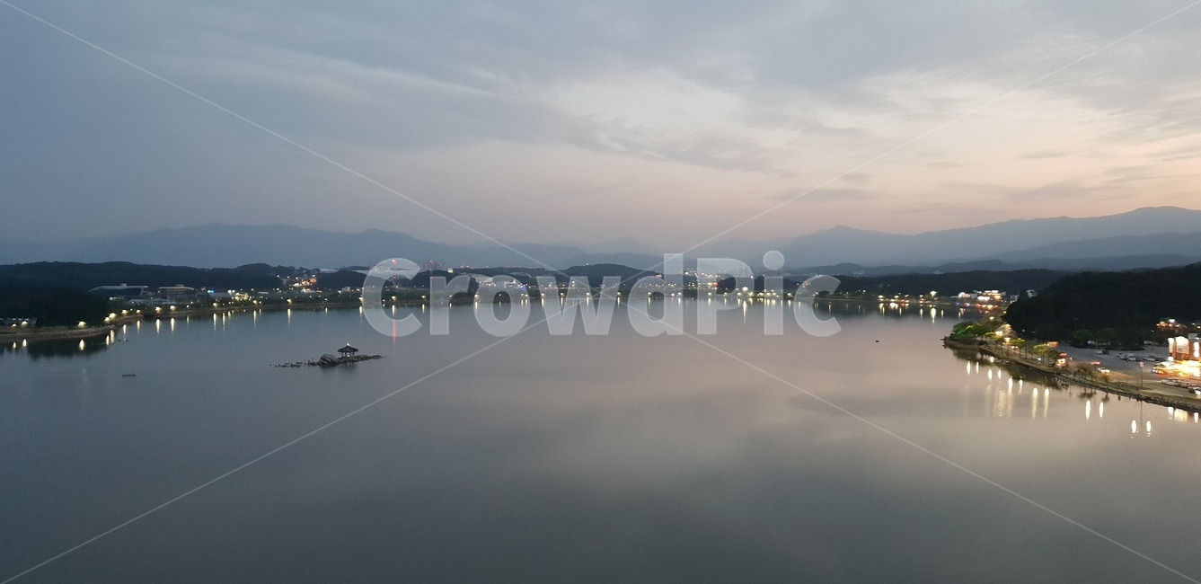강릉,호수,경포대,야경,조명
