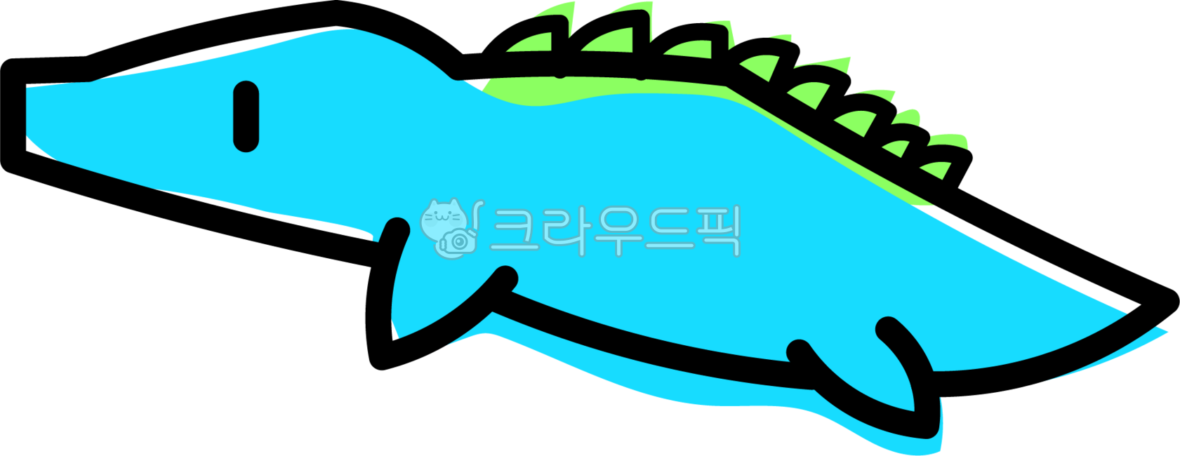 Dinosaur,Jurassic,Cretaceous,Animal,Cute,Character,Linework,Line Art,Jurassic Park,Simple,Simple,Kronosaurus,Crocodile,Water Dragon