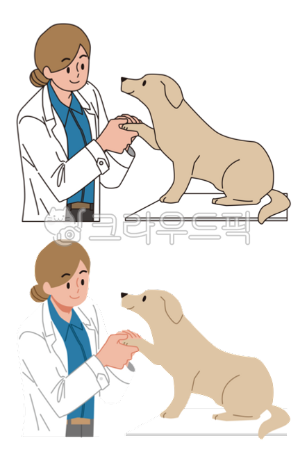일러스트,캐릭터,사람,인간,person,human,people,illustration,직업,수의사,의사,vet,doctor,동물,animal,dog,개,의료,의학,동물병원,hospital