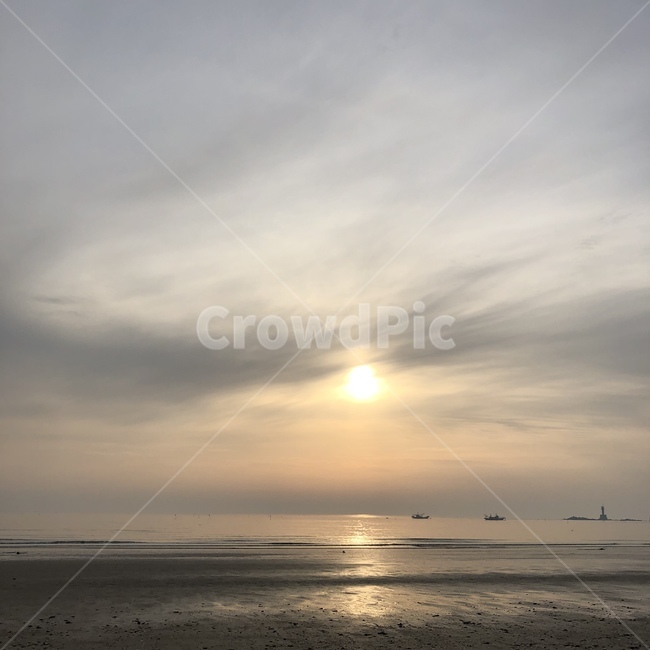 노을,바다,일몰,노을진바다,해변