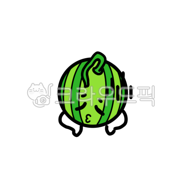 수박,이모티콘,여름,watermelon,과일,초록수박,귀여운수박,캐릭터,여름한정,아기수박