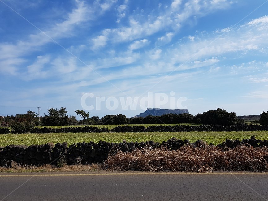 성산일출봉,제주,도로,하늘,여유,자연,jeju,load,sky,cloudy