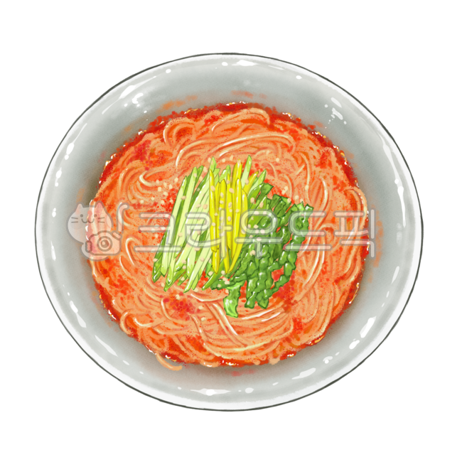 비빔국수,음식,요리,고추장,매운음식,국수,초고추장,오이,파,접시,그릇,빨간양념