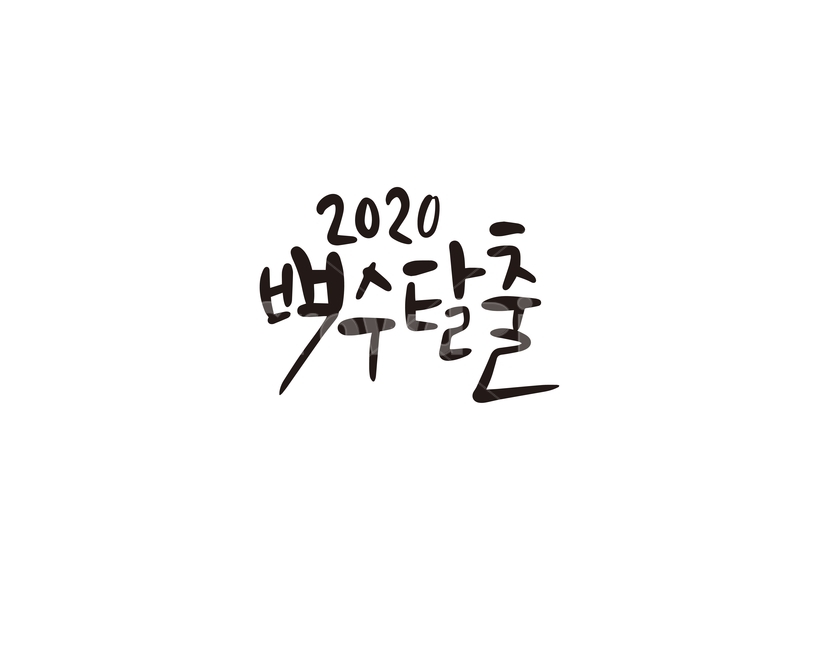 캘리,캘리그라피,백수,백수탈출,목표,손글씨,2020,경자년,2020년,캘리그라피,손글씨,calligraphy