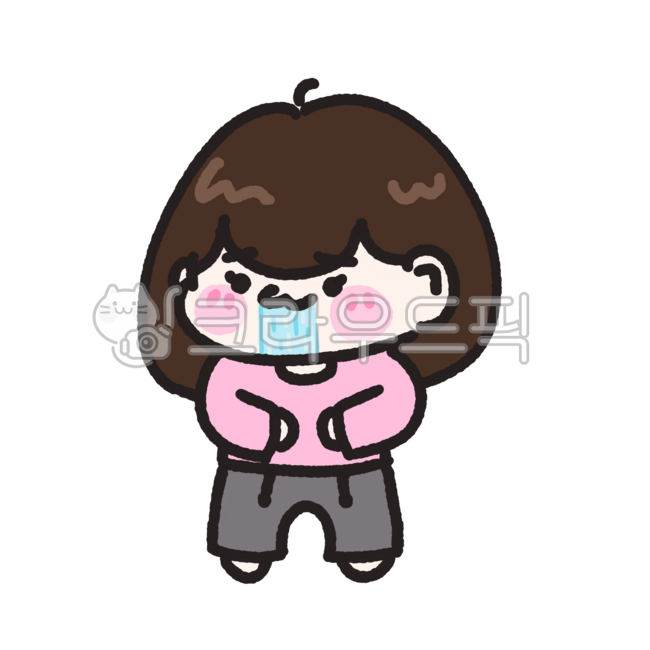 여자,여자캐릭터,단순한캐릭터,배고픔,꼬르륵,hungry,허기,여자아이,침