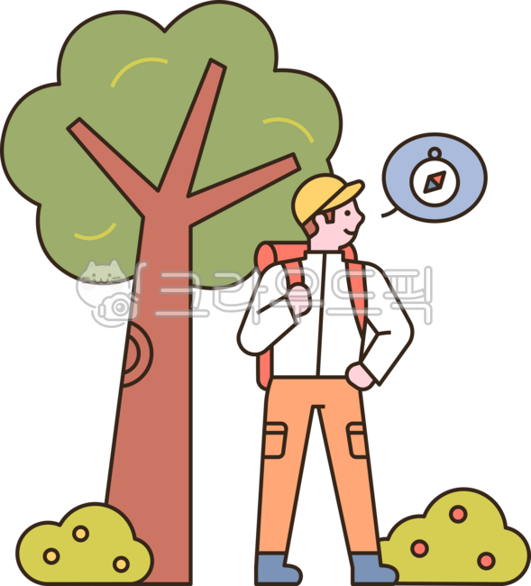 outline,cute,simple,simple,illustration,camping,hiking,mountain climbing,nature,people,trees,hiking clothes,bushes,backpack,compass,trekking,hiking,mountain climber,backpacking