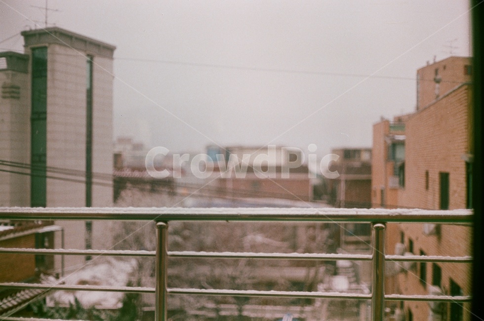 풍경,도시전경,난간대,난간,겨울,눈,첫눈,snow