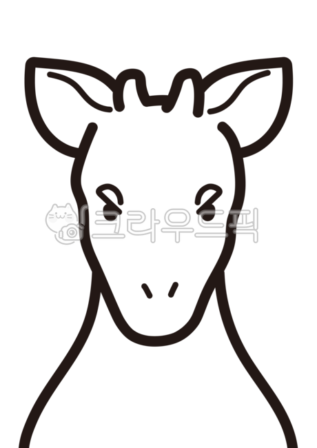오가피,기린,동물,특이한,신기한,다양한,용감한,멸종,멸종위기,멸종위기동물,그림,일러스트,라인,라인일러스트,컬러링