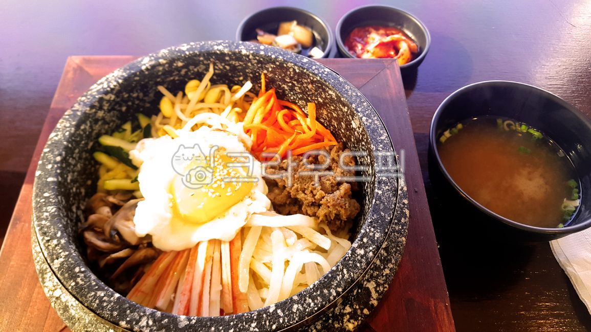 돌솥비빔밥, 비빔밥, 돌솥, 한식, 한국음식, 사진,이미지,일러스트,캘리그라피 - SDragon작가