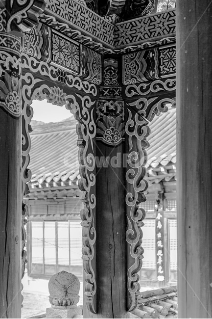 단청,문양,사찰,전통,한국의미,한국전통,한국문화,korean traditional,korean culture,흑백,모노톤,monochrome,black and white,건축물,건물외관,exterior,building,structure,architecture,construction