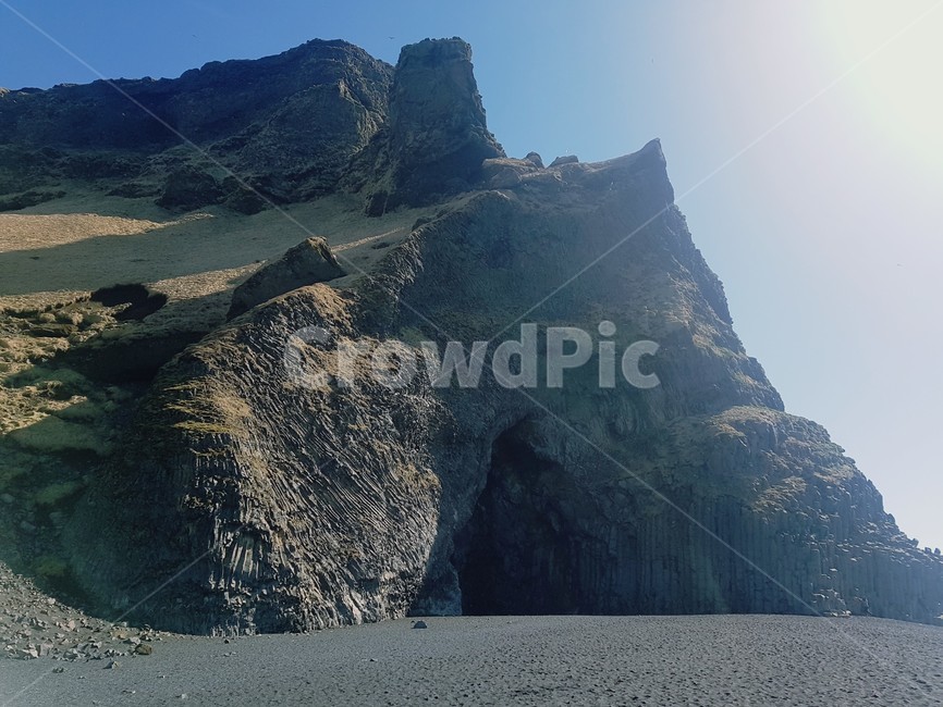 iceland,아이슬란드,풍경,맑음,화창,구름,동굴,해변