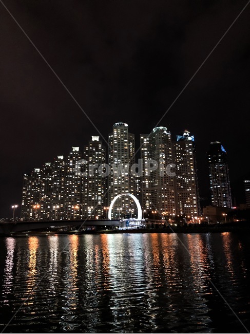 부산,수영구,수영,수영강,밤,야경,산책,산책로,마실,수영교,불빛,네온사인