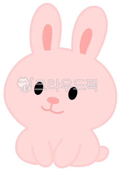 rabbit,pink rabbit,rabbit character,animal character,sitting rabbit