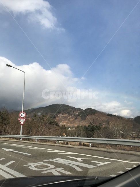 무지개,road,freeway,아스팔트,rainbow
