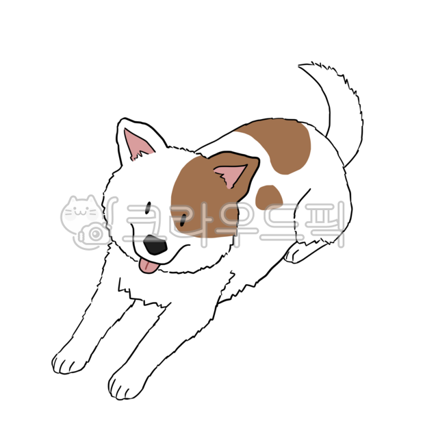 바둑이,강아지,개,시고르자브종,일러스트,그림,디지털,페인팅,드로잉,시골개,잡종,점박이,얼룩무늬,믹스견,흰바탕,갈색무늬,혀,웃는,대형견,멍멍이,꼬리,투명배경,누끼,spotted,white,brown,dog,illustration,digital,painting,drawing,transparent,background