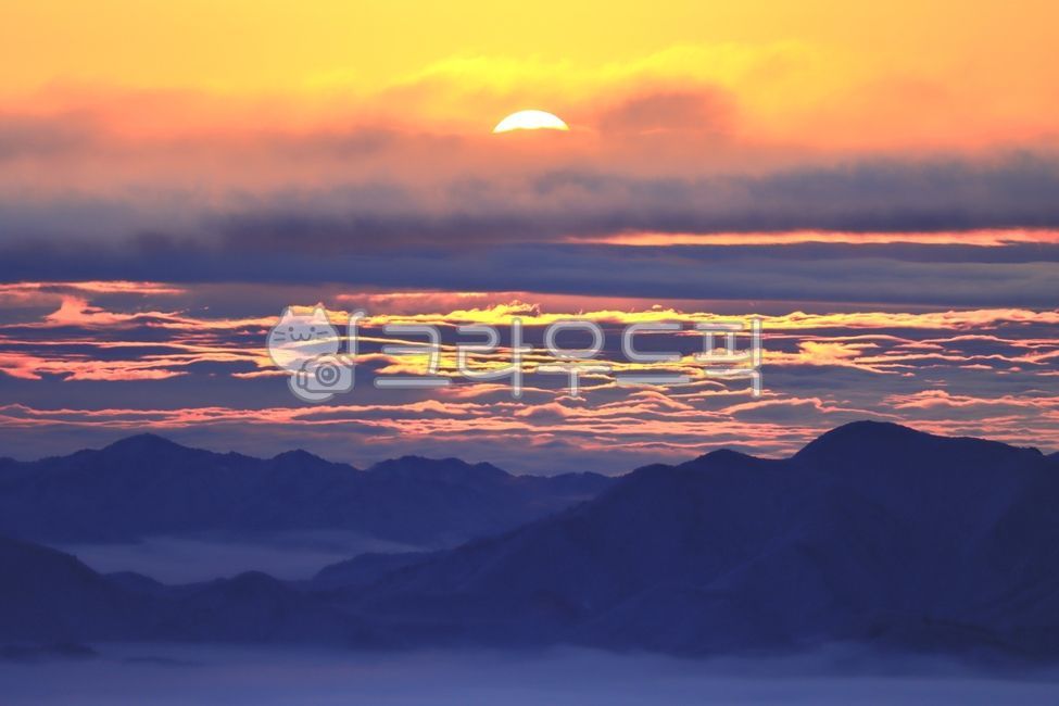 해돋이,산,일몰,햇빛,일출,nature,자연,옥외,하늘