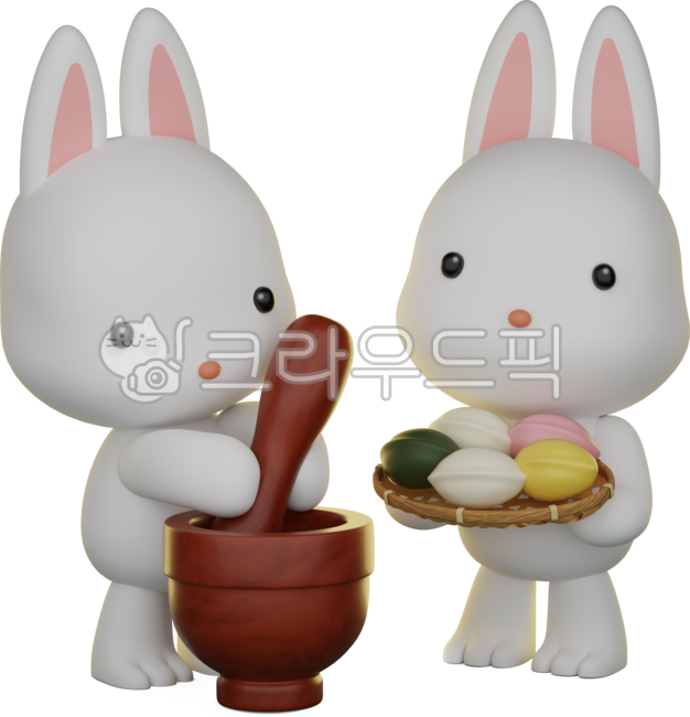 추석이미지,한가위이미지,추석,설날,명절,한국,전통,제사,정월대보름,한가위,토끼,토끼캐릭터,귀여운,송편,음식,제사음식,추석음식,떡,방아,떡방아,절구,바구니