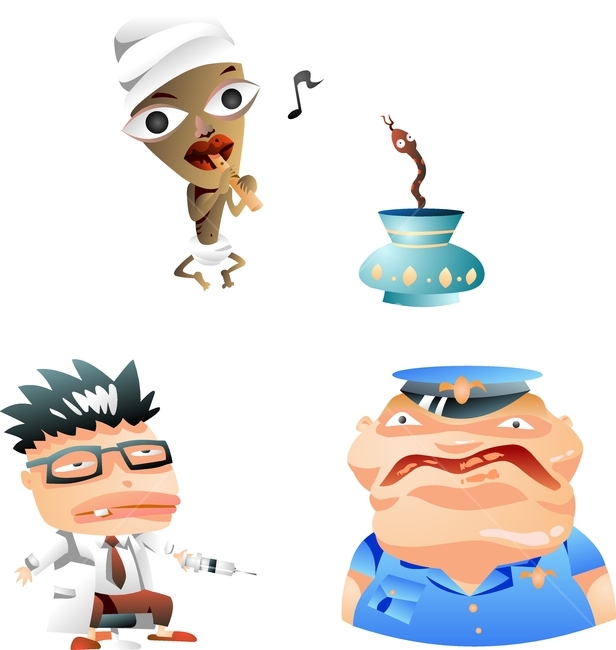 일러스트,벡터,캐릭터,엽기,코믹,개그,엽기캐릭터,코믹캐릭터,이모티콘,아이콘,그래픽,아트클립,클립아트,삽화,카툰,개성,만화,못난이,괴상,이상한,황당함,동작,행동,감정,느낌,표정,표현,기분,과장,인물,사람,성격,상황,대두,큰머리,아동,유아,어린이,개구쟁이,천진난만,그라데이션,남자,남자캐릭터,의사,의사선생님,주사기,괴팍함,진료,진찰,병원,돌팔이,피리,피리부는사나이,인도,뱀,항아리,음표,조종,최면,경찰,경찰관,험악함,덩치,내려다봄,무서움,그래픽,일러스트레이션,graphic,illustration