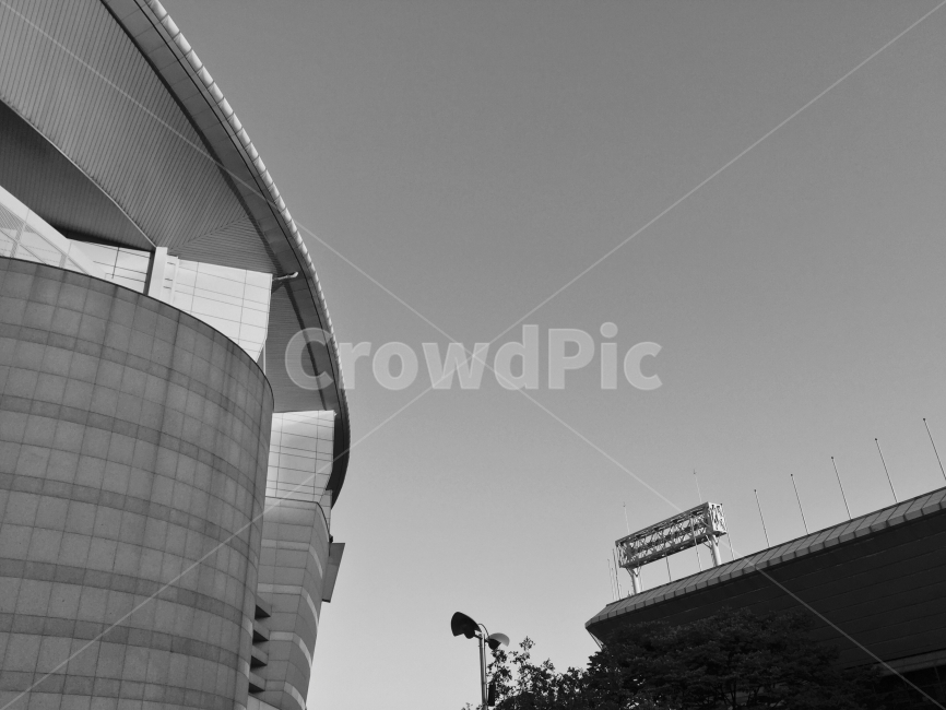 흑백,아침,체육관,올림픽공원,잠실,흑백,모노톤,monochrome,black and white,건축물,건물외관,exterior,building,structure,architecture,construction