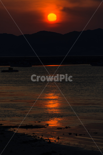 바닷가,일몰,노을,바다,청산도,자연,풍경,nature,landscape,sky,하늘,outdoors,옥외,sunset,dusk,황혼,dawn,새벽,red sky,붉은 하늘,sunlight,햇빛