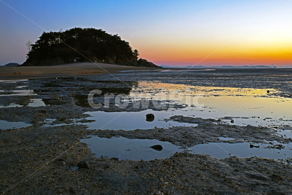 선재도,목섬,일몰,석양,섬,서해,갯벌,썰물,바다,인천,붉은노을,자연,풍경,nature,landscape