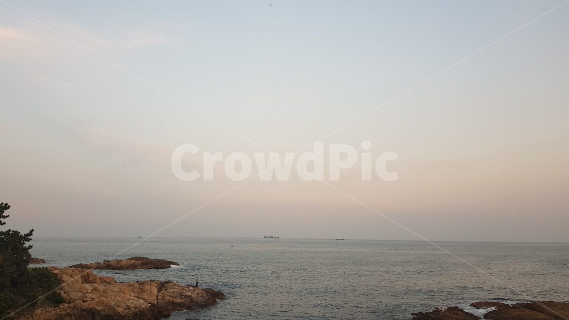 바다,부산,한국바다,풍경,바다풍경,하늘,수평선