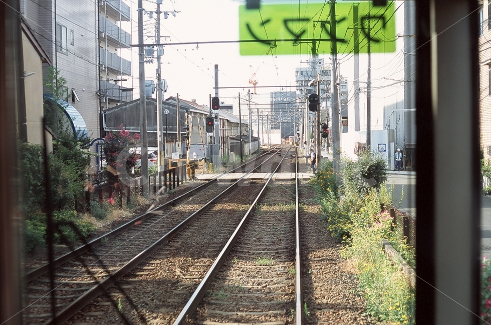 일본,교토,여행,필름,필름카메라,아그파,캐논,film,filmcamera,agfa,japan,kyoto,교통,교통수단,traffic,transportation,해외,외국,세계,foreign,oversea,world,train track,기찻길,railway,철도,rail,레일