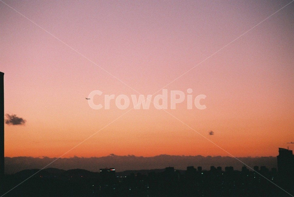 비행기,airplane,노을,해질녘,하늘,sunset,sky