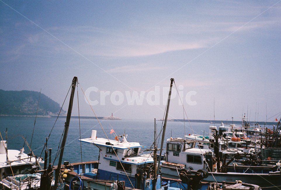 필름,필름사진,film,바다,sea,배,boat,자연,nature,섬,island,port,항구