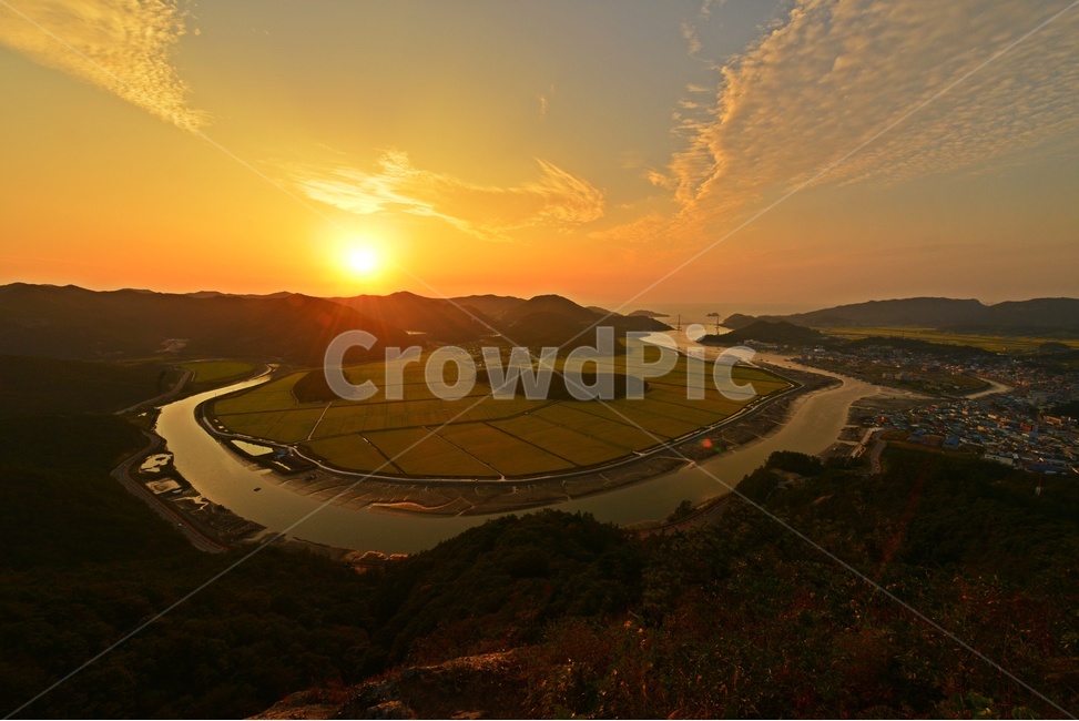 영광,대덕산,대덕산일몰,대덕산물돌이,한시랑들판,법성포물돌이,법성포구,scenery,풍경,nature,자연,outdoors,옥외,landscape,경치,light,빛,flare,플레어