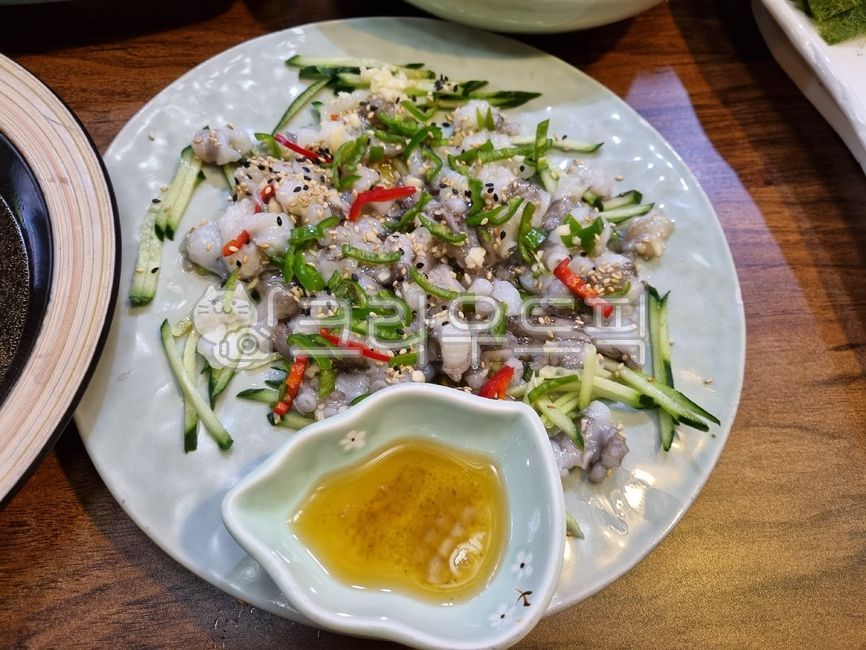 낙지,산낙지,낙지탕탕이,탕탕이,참기름,소금장,고명,음식,식품,식사,한국요리,채소,야채,요리,시원한,여름철음식,한식,한국음식,food,meal,cook,koreanfood,koreancook