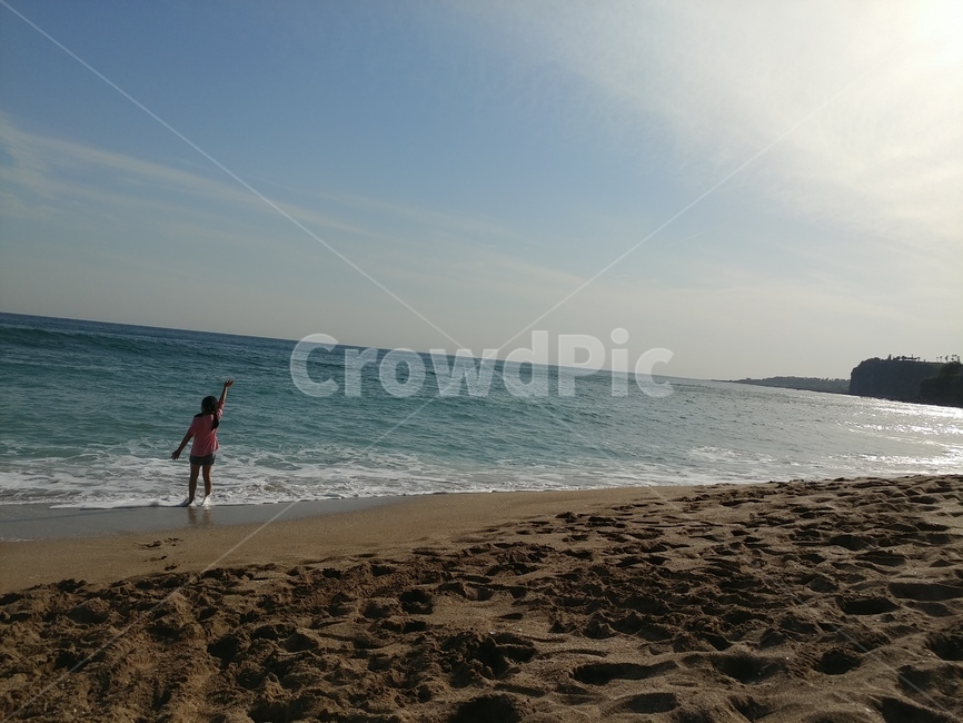바다,제주도,여행,뒷모습,여자,여자아이