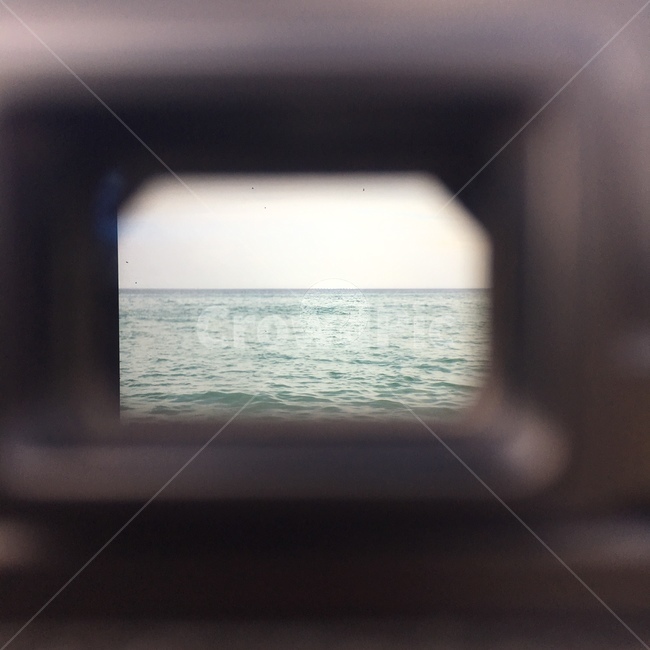 바다,카메라,뷰파인더,파란,지평선,여행,힐링,휴가