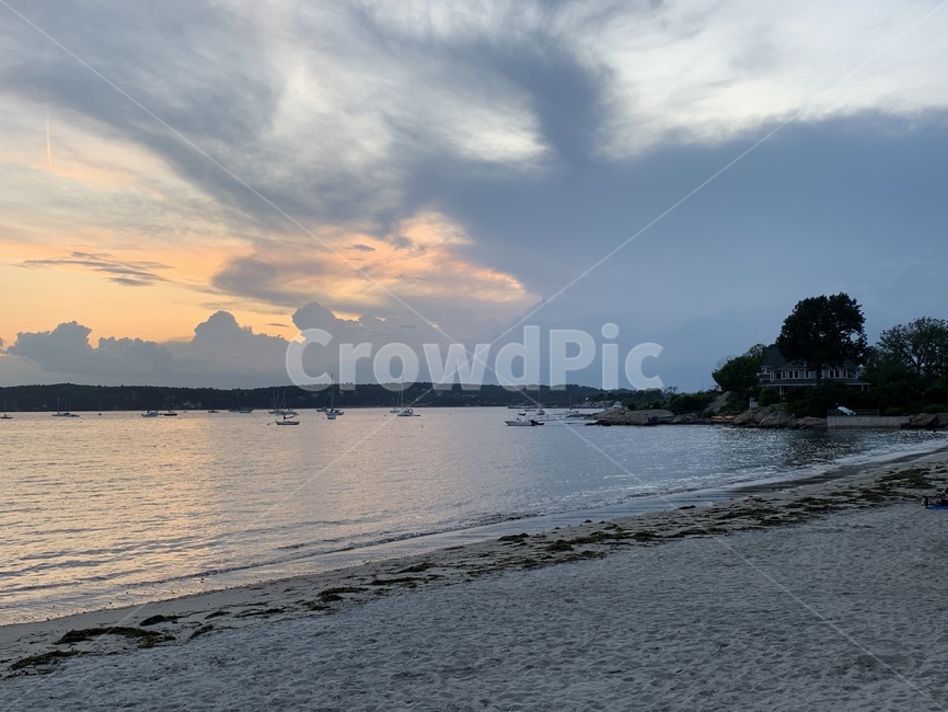 바다,해변,해질녘,노을,sky,ocean,하늘