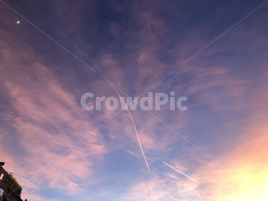 하늘,노을,여명,스페인,비행운,구름,자연,풍경,nature,landscape,outdoors,옥외,sky