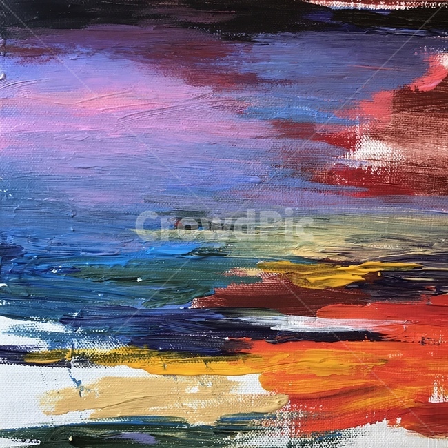 물감,작업,그림,일러스트,아크릴,하늘