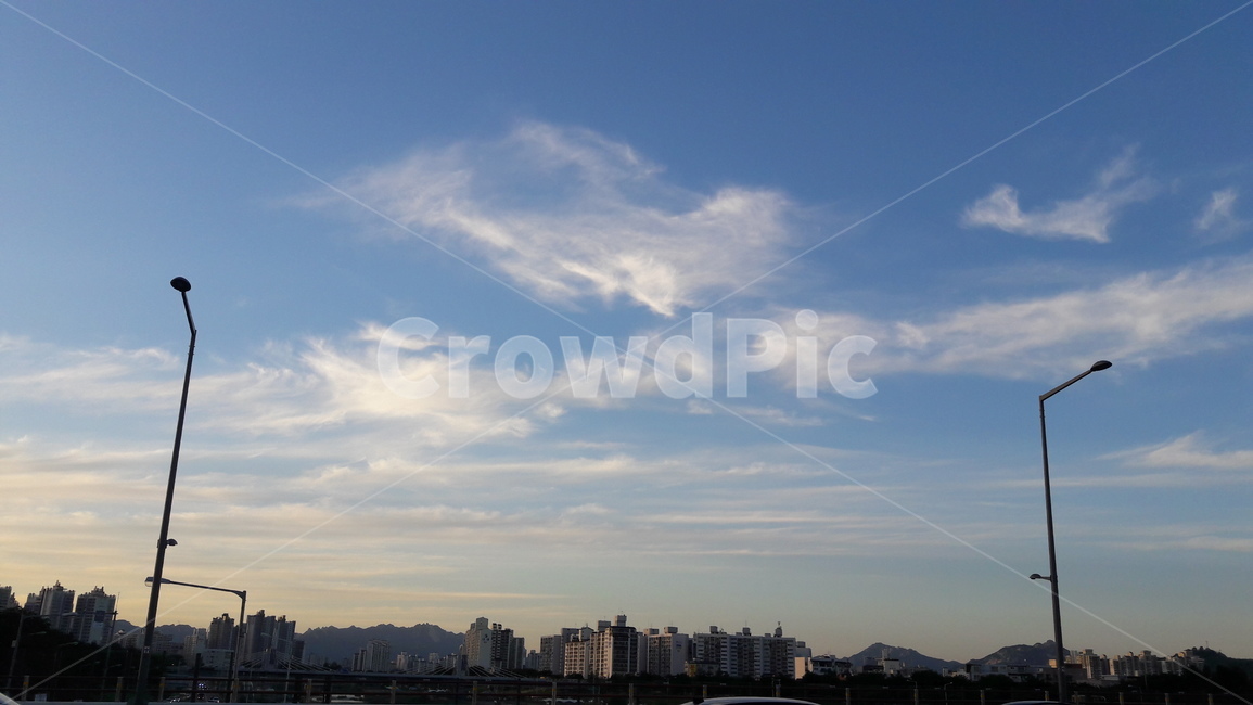 하늘,가로등,도시풍경,파란하늘,멋진하늘