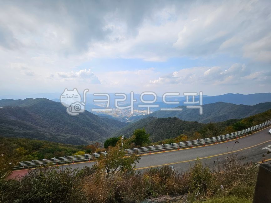 산정상,가을산,산풍경,드라이브코스,노고단,도로