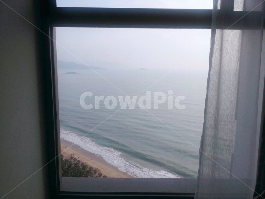 window,창문,풍경,바다,해변