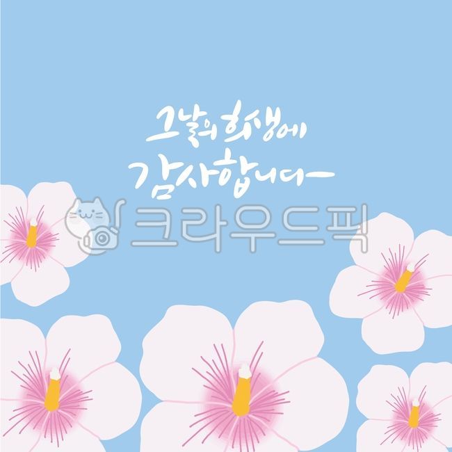 호국보훈의달,호국보훈,삼일절,현충일,광복절,6월,3월1일,6월6일,무궁화,꽃,국화,벡터,일러스트레이션,손글씨,캘리그라피,식물,plant,flower,blossom,분홍꽃