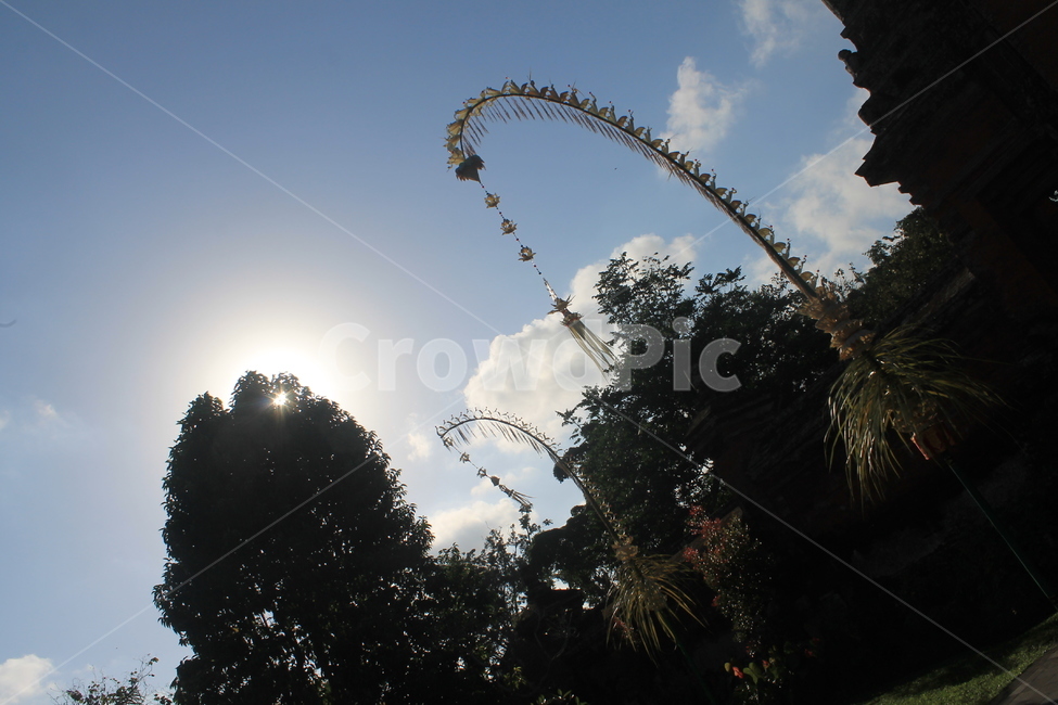 인도네시아,발리,장식,데코레이션,indonesia,bali,sky,bluesky,blue,하늘,파란하늘,푸른하늘,장식문화,발리문화,축하,경축,decoration,culture,light,빛,플레어,flare,햇빛,sunlight