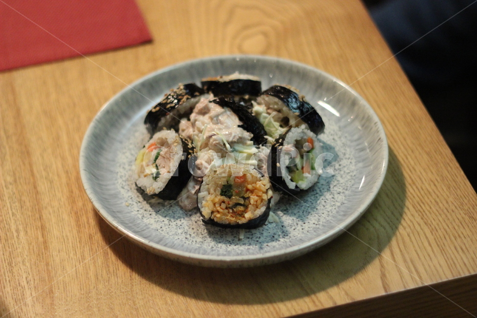 김밥,음식,요리,접시,점심