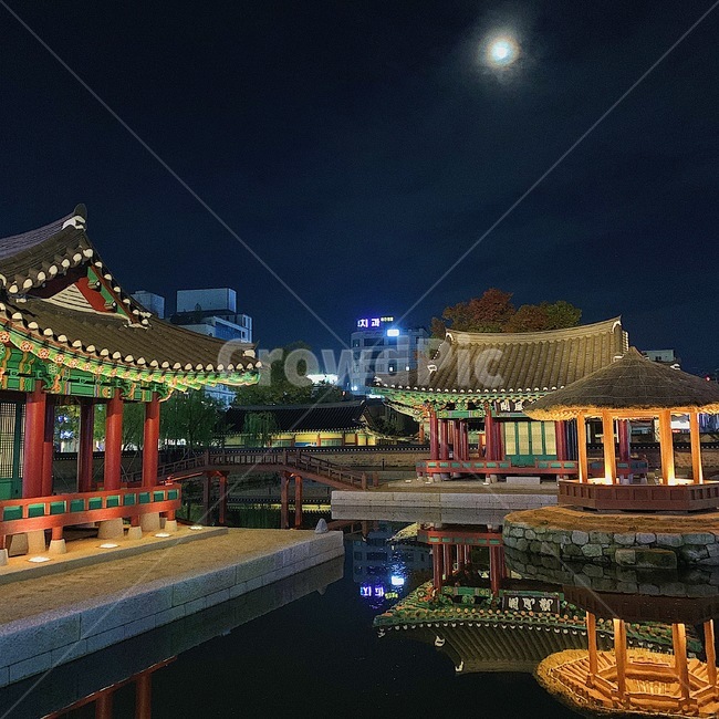 야경,강원감영,건물,강원도원주,달,구도,디자인,건축물