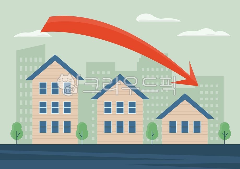 arrow,invest,degradation,down,building,drawing,cottage,property,decline,bubble collapse,residence,asset price,town,crisis,estate,investment,economy,real,background,failure,city,housing,financial,isolated,house,banking,mortgage,flat,Danger,construction,vec