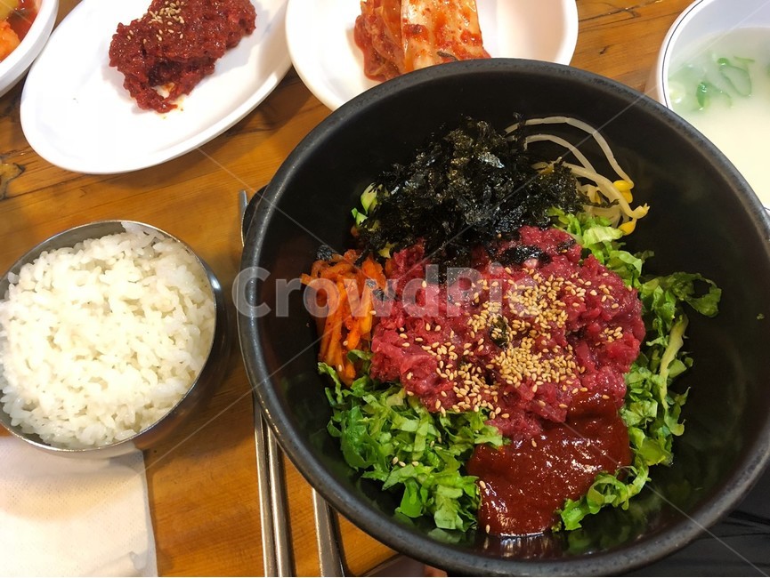 food,음식,eat,육회비빔밥,생고기비빔밥,비빔밥,한식,bibimbap