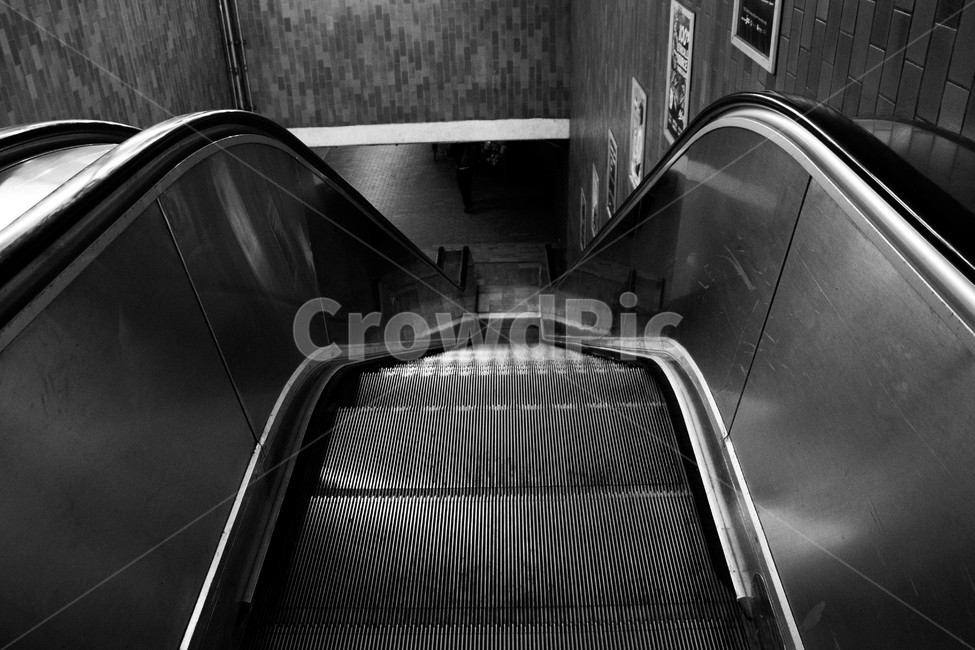 에스컬레이터,흑백,지하철,토론토,계단,흑백,모노톤,monochrome,black and white